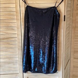 Free People Navy Sequined Dress